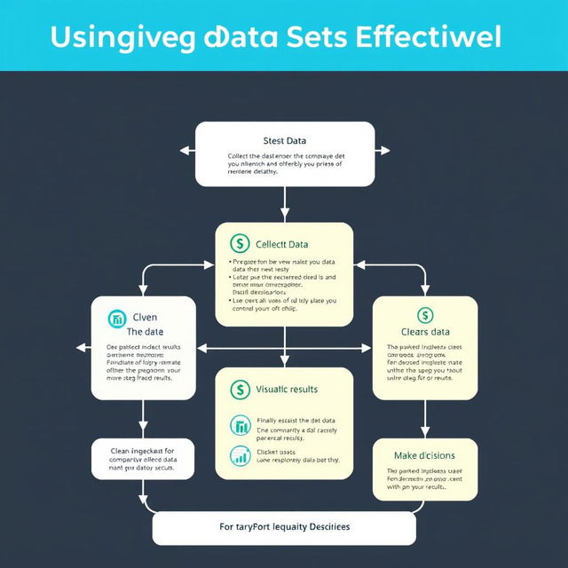 A flowchart design illustrating the process of using a given data set effectively