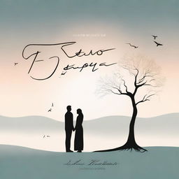 A high-quality digital art image depicting the cover of a poetry book titled 'The Two of Us'