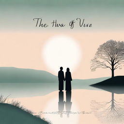 A high-quality digital art image depicting the cover of a poetry book titled 'The Two of Us'