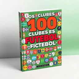 A book cover titled 'Os 100 Clubes de Futebol Fictícios de Portugal'