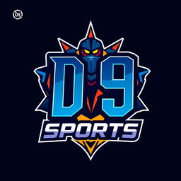 A bold and dynamic logo design for a gaming clan named 'D9 SPORTS'