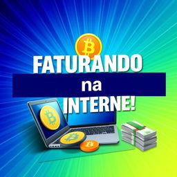 A vibrant and eye-catching ebook cover designed to convey the theme of making money online