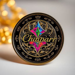 A beautifully designed tether coin, featuring intricate details and vibrant colors, set against an elegant backdrop
