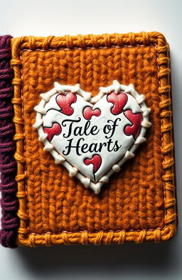 A creatively designed book that is stitched with wool, resembling a cozy, textured cover