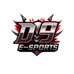Logo design for a hard rock band named 'D9 E-SPORTS'