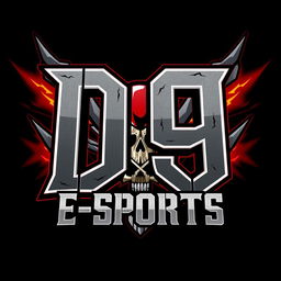 Logo design for a hard rock band named 'D9 E-SPORTS'