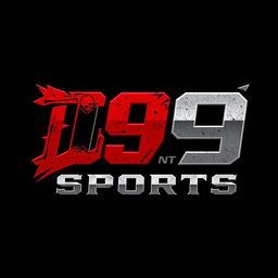 A bold and edgy logo design for a hard rock band named 'D9 SPORTS'