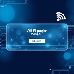 A horizontal card background designed specifically for Wi-Fi packages, featuring elegant and attractive elements
