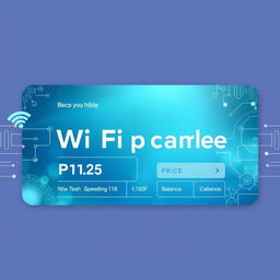 A horizontal card background designed specifically for Wi-Fi packages, featuring elegant and attractive elements
