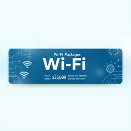A horizontal card background designed specifically for Wi-Fi packages, featuring elegant and attractive elements