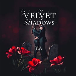 A dramatic book cover featuring a dark, moody background with deep, shadowy colors