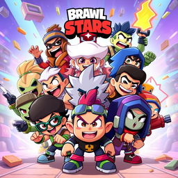 The personality traits of various Brawl Stars brawlers, showcasing an eclectic mix of lively, vibrant characters in a fun and action-oriented environment
