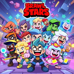 The personality traits of various Brawl Stars brawlers, showcasing an eclectic mix of lively, vibrant characters in a fun and action-oriented environment