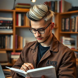A portrait of a male writer and screenwriter, exuding creativity and confidence