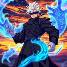 Gojo Satoru from Jujutsu Kaisen, showcasing his Susanoo technique