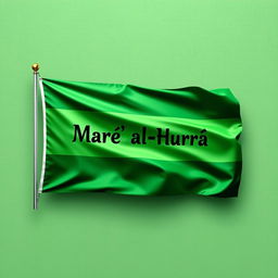 A vibrant and striking image of the green revolution flag, prominently displaying its colors and symbols