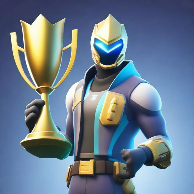 This is a vibrant, highest quality digital art image of the Fortnite character Iso, outfitted in his distinctive skin