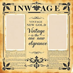 A digital template that resembles an old vintage newspaper, designed for a creative collage
