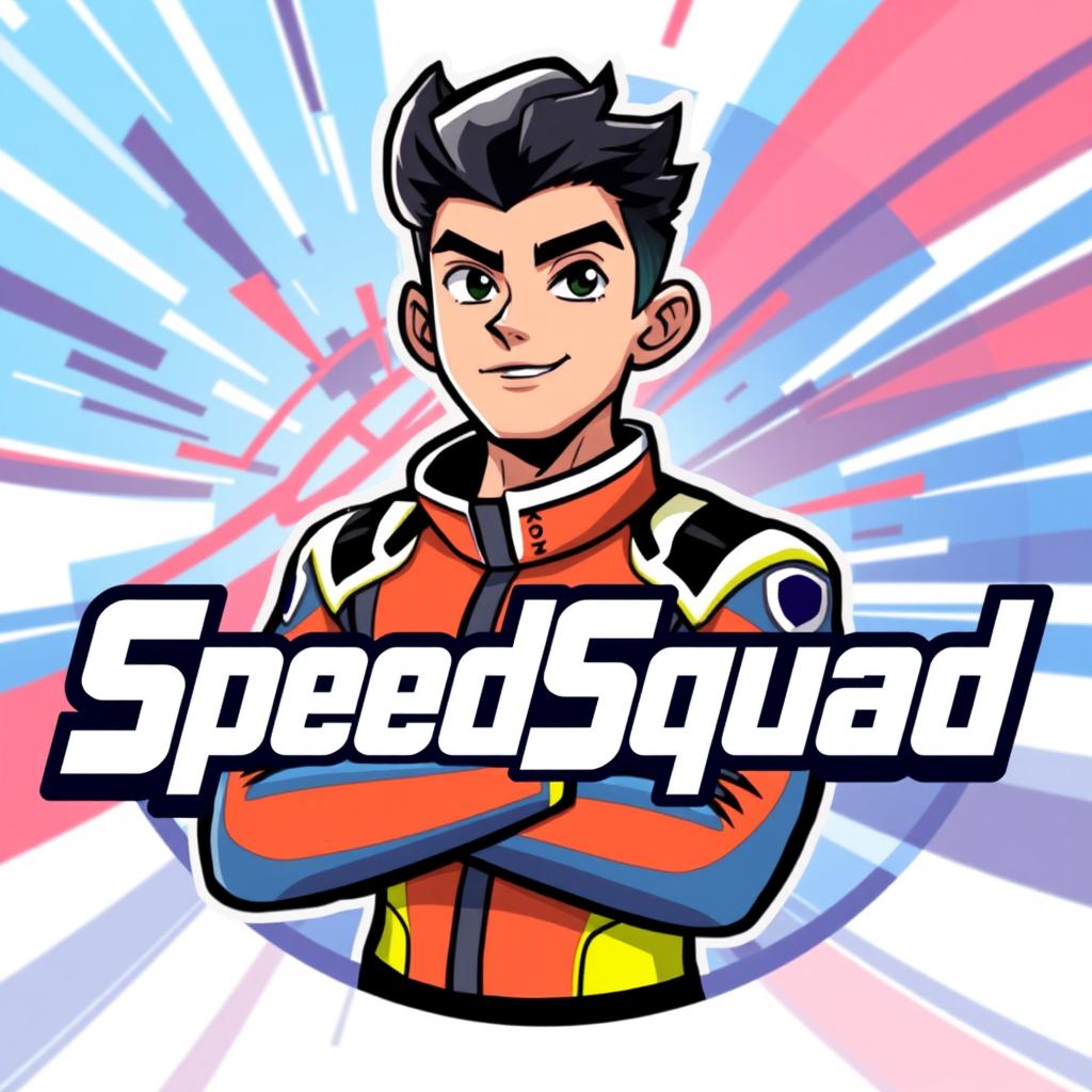 A vibrant and dynamic avatar featuring the bold, stylized text "SpeedSquad" prominently displayed