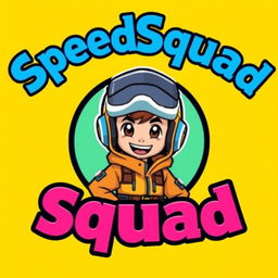 A colorful avatar featuring the text "SpeedSquad" prominently displayed in a playful, bold font