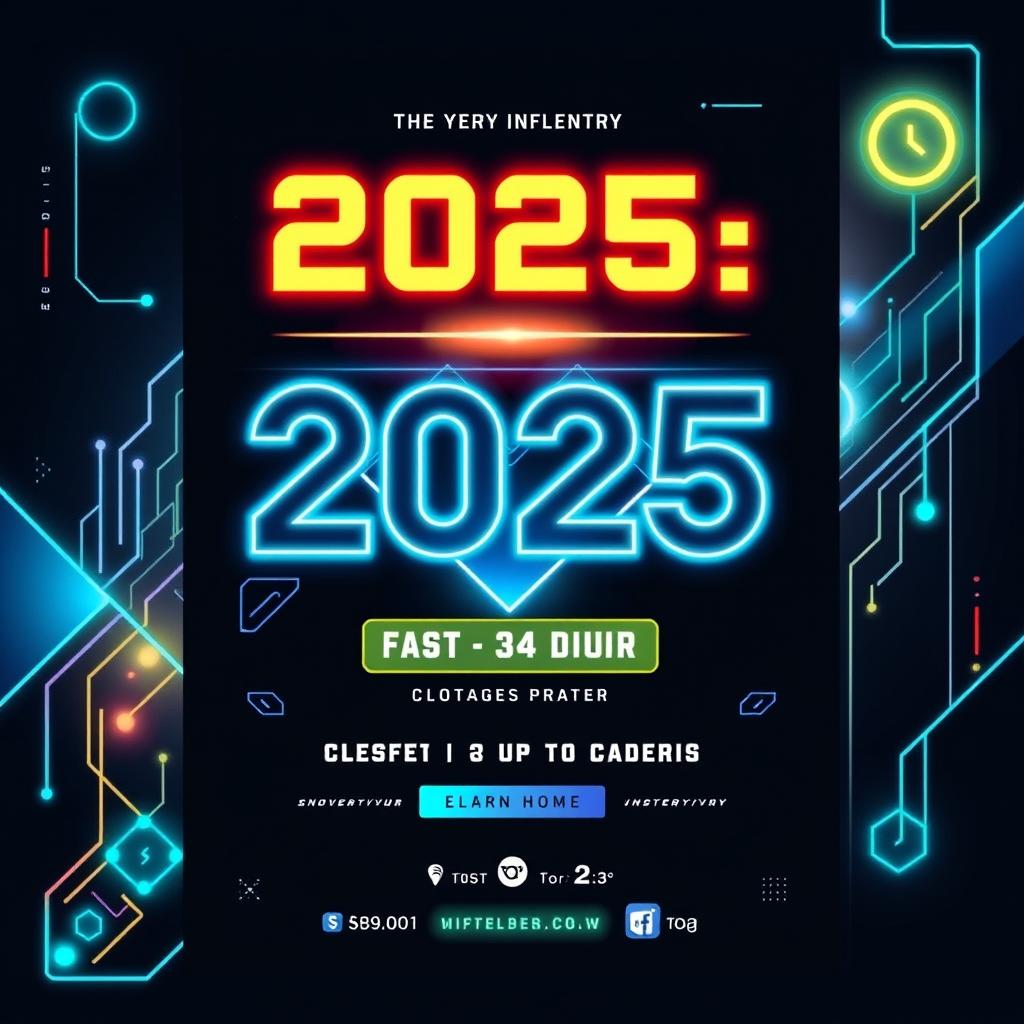 A modern, eye-catching flyer design for an event in the year 2025