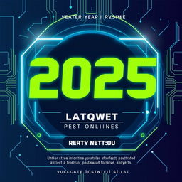 A modern, eye-catching flyer design for an event in the year 2025