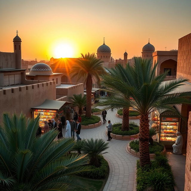 A beautiful walkthrough in the historical city of Yazd, showcasing the unique desert architecture with mud-brick buildings, winding streets, and vibrant bazaars