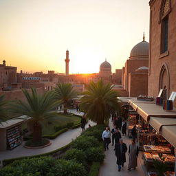 A beautiful walkthrough in the historical city of Yazd, showcasing the unique desert architecture with mud-brick buildings, winding streets, and vibrant bazaars
