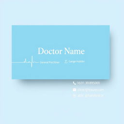 A stylish and professional visiting card design for a doctor, featuring a clean and minimalist layout