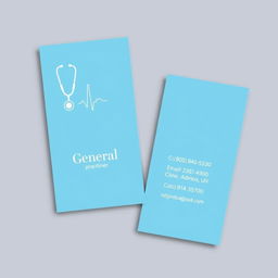 A stylish and professional visiting card design for a doctor, featuring a clean and minimalist layout
