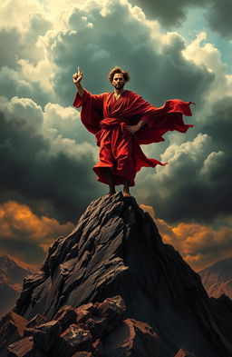 A powerful and striking artistic representation of Friedrich Nietzsche's concept of 'Will to Power
