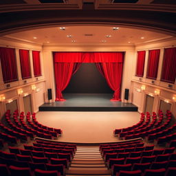 A classic amphitheater featuring a flat floor and an elegantly simple design