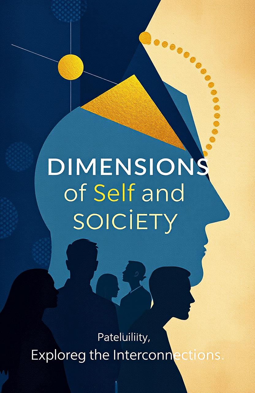 A cover page design for a book titled "Dimensions of Self and Society"