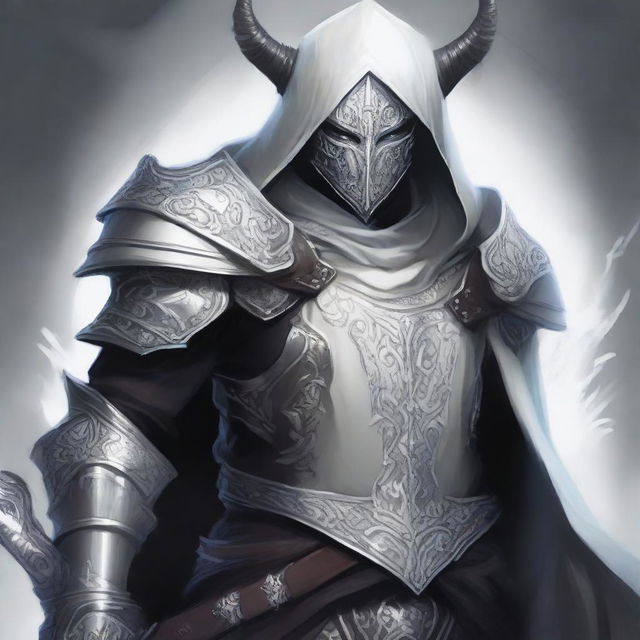 Imagine a detailed, close-up digital art piece featuring a bulky male changeling cleric