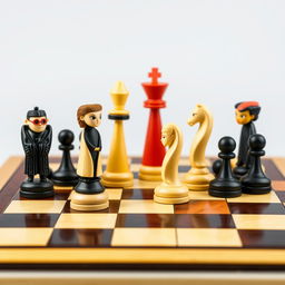 A beautifully crafted, unique minimalistic chess set designed for collectors and for sale