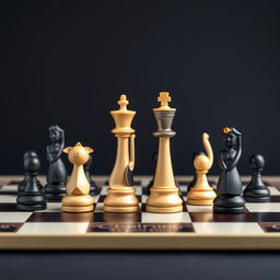A beautifully crafted, unique minimalistic chess set designed for collectors and for sale