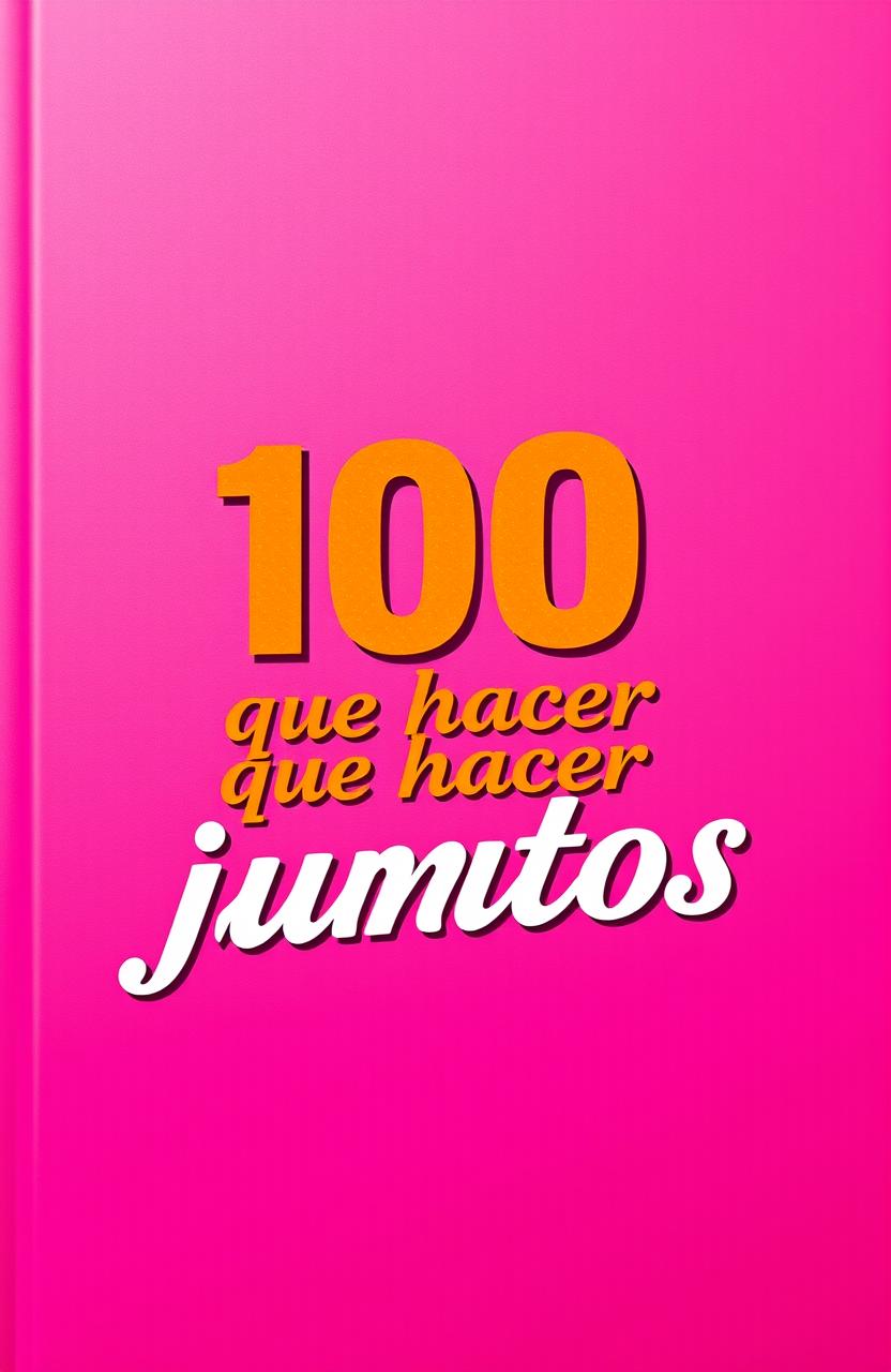 A vibrant and modern background in shades of pink and fuchsia, featuring the title '100 cosas que hacer juntos' prominently displayed