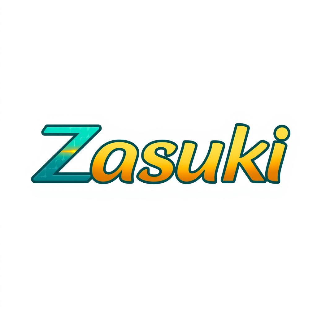 Logo design featuring the word 'Zasuki' in a modern, sleek font