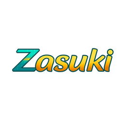 Logo design featuring the word 'Zasuki' in a modern, sleek font