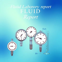 A detailed and visually appealing cover image for a laboratory report on fluid dynamics