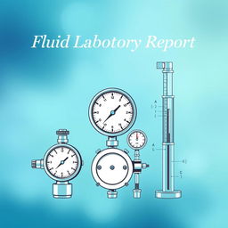 A detailed and visually appealing cover image for a laboratory report on fluid dynamics