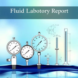 A detailed and visually appealing cover image for a laboratory report on fluid dynamics