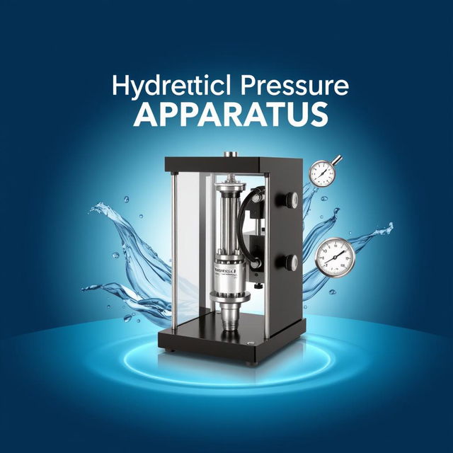 A stylish and modern cover design featuring a hydrostatic pressure measuring device, specifically the Armfield F1-12 hydrostatic pressure apparatus