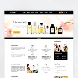 Develop an internal corporate intranet for a cosmetics and perfumes company, featuring a contemporary and user-friendly interface