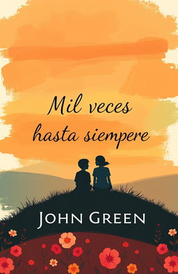 Book cover design for 'Mil veces hasta siempre' by John Green, featuring a whimsical and contemplative scene