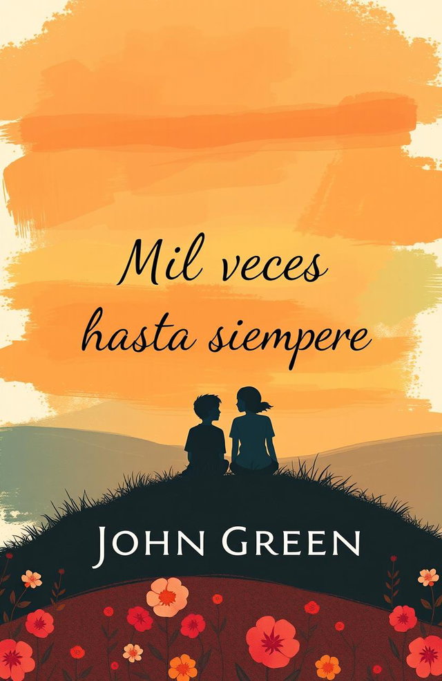 Book cover design for 'Mil veces hasta siempre' by John Green, featuring a whimsical and contemplative scene