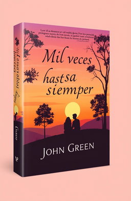 A book cover design for 'Mil veces hasta siempre' by John Green