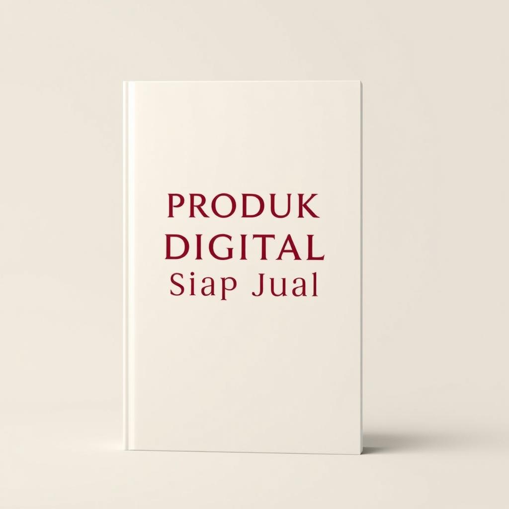 A minimalist digital product cover featuring the title 'Produk Digital Siap Jual' elegantly displayed