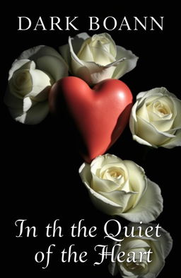 A modern dark romance book cover titled 'In the Quiet of the Heart'