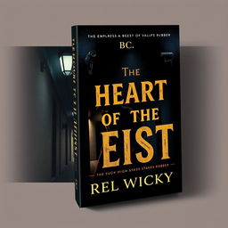 A captivating book cover design in a retro spy aesthetic, showcasing elements of dark intrigue and high-stakes robbery